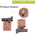 thumbnail image 3 of HUGFEGWE Trigger Switch for Leiya 26/35 Electric Drill Hammer Tool Power Speed Control Push Button Switch CJB91-112107, 3 of 6