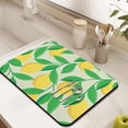 thumbnail image 3 of Lemon Floral Dish Drying Mat: A Burst of Summer for Your Kitchen Counter – 18x24, Super Absorbent, 3 of 7