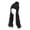 B, variant on Hat Knit Hat With Hair Attached For Women Long Wavy Hair Extension Knit Hat with Fluffy Long