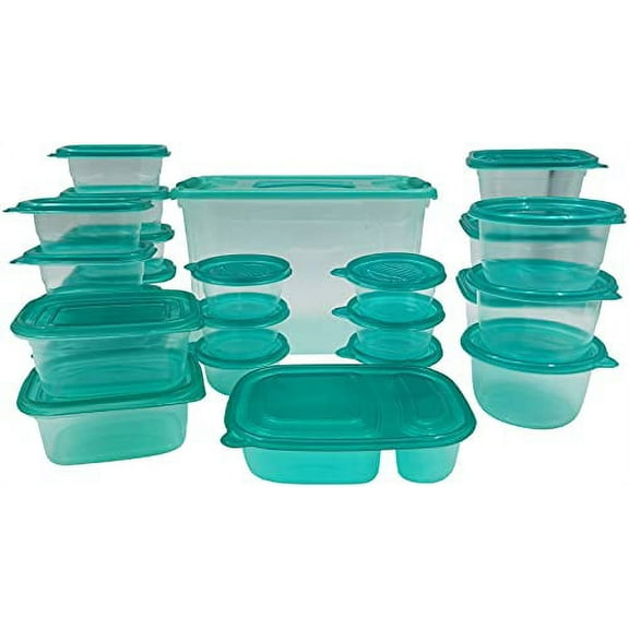 50-Piece Storage Container Set Snap On lLds Microwave Top Rack Dishwasher Safe