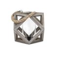 thumbnail image 1 of IMAX Corporation Ares Small Wood Lantern in Gray, 1 of 1