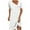 White, variant on Plus Size Summer Dresses for Women 2025 Solid Color Short Sleeve Round-Neck Mid-Calf