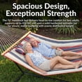 thumbnail image 6 of Sunnydaze 2-Person Polyester Rope Spreader Bar Hammock with Stand, 275 lb Capacity - Modern Lines, 6 of 15