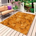 thumbnail image 4 of Outdoor Rug 3x5 ft Modern Artificial Outdoor Large Area Rug Non Slip Rubber Orange Abstract Art Front Door Mat RV Rug Camping Carpet Patio Outdoor Rugs for Backyard Balcony Deck Porch Indoor, 4 of 9