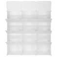 thumbnail image 4 of Portable 7-Tier 42 Pair Shoe Rack Organizer 21 Grids Tower Shelf Storage Cabinet Stand Expandable for Heels, Boots, Slippers, White Panels and White Door, 4 of 9