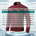 thumbnail image 3 of Men's Sports Shirts Long Sleeve Stand Collar 1/4 Zipper Solid Color Pullover Stretchy Tops Warm Thermal Workout Fitness (XL, Wine), 3 of 6