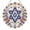 A003- C, variant on Pearl Diamond Art Kit with Dreidel and Star of David Design, Blue and Gold, for Adult Holiday Wall Hanging, Hanukkah Decoration