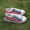 thumbnail image 4 of NOKIO Women's Independence Day American Flag Printed Sponge Cake And Canvas Shoes Casual Shoes Women's Canvas Shoes Vulcanize Soft Ladies Autumn Loafers Flat Shoes Sneakers, 4 of 8