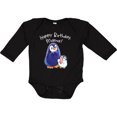 thumbnail image 3 of Inktastic Happy Birthday, Mama- Cute Penguins Boys or Girls Long Sleeve Baby Bodysuit, 3 of 5