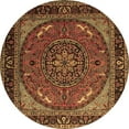 thumbnail image 1 of Ahgly Company Indoor Round Medallion Brown Traditional Area Rugs, 8' Round, 1 of 4