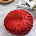 thumbnail image 2 of Forzero 2021 new style floor pillow cushion round solid color pleated floor pillow diameter 38*10CM, 2 of 3