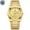 Gold shell, gold face, steel strap model, variant on Ultra-thin men's watch, waterproof, luminous quartz watch, dual calendar watch, day of the week display, men's wristwatch, fashionable trendy watch