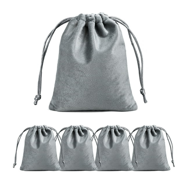 TOPTIE 50 Pcs Sacs à Bijoux en Microfibre, Sacs Cadeaux à Cordon avec Peluche Ultra Douce
