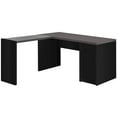 thumbnail image 1 of Monarch Specialties Computer Desk, Home Office, Corner, Left, Right Set-up, Storage Drawers, L Shape, Work, Laptop, Laminate, Tempered Glass, Black, Grey, Contemporary, Modern, 1 of 5