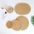 thumbnail image 4 of XKHHLH 10 Pcs Hot Pot Pads for Table Large Trivets Set, Woven Trivets for Hot Dishes - Kitchen Dish Plate Dinner Mat Modern Cotton Round Woven Trivet Placemats Pot Holders Protector for Bowls, 4 of 7