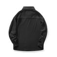 thumbnail image 3 of Miluxas Men's Corduroy Shirt Long Sleeve Button Down Workwear Regular Fit Casual Shirt Black, 3 of 3