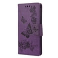 thumbnail image 5 of Samsung Galaxy S20 FE 5G Case with Hand Strap, Dteck Embossed Butterfly PU Leather Magnetic Flip Folio Wallet Case Built-in Card Holder Kick Stand Cover For Samsung Galaxy S20 FE 6.5 inch, Purple, 5 of 6