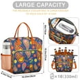 thumbnail image 5 of Artistic Ethnic Insulated Tote Bag - Large Leakproof Picnic Cooler with Thermal Lining & Easy-Clean Exterior (Exotic Chic Design), 5 of 6