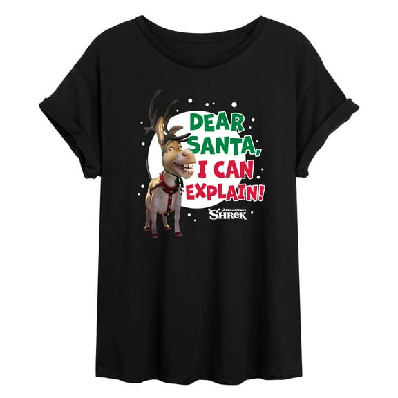 Shrek - Dear Santa I Can Explain - Women's Oversized Graphic T-Shirt