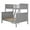 Gray, variant on Linon Tilda Twin over Full Bunk Bed with Top Guard Rails in Gray Solid Wood