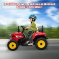 thumbnail image 4 of Dazone 12V Kids Ride On Tractor, Toddler Electric Tractor with Trailer Ground Loader, With Remote Control, LED Lights, Red, 4 of 8