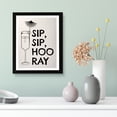 thumbnail image 2 of Designs ByLITA Sip, Sip, Hooray!, 11 x 14 Wall Print Inspirational (Unframed) | Retro Bar Decoration, 2 of 5