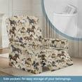 thumbnail image 4 of Renewold Horse Vintage Recliner Chair Cover Thick Reclining Cover Stay in Place Lazy Boy Recliner Chair Slipcover 4 Pieces Living Room Home Decor Heavy Duty, 4 of 8