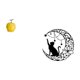 thumbnail image 5 of Escultura de fruta de y gato de metal para pared, fusión de frutas geométricas y , adorno de mesa coleccionable para decoración de, 5 of 8