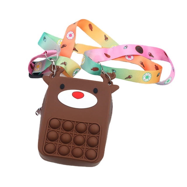 De Burbujas De Empuje De Navidad, Bolso De Hombro, Juguetes Para Aliviar El Estrés, Juguete De Descompresión De Silicona Para Niños Y Adultos Inevent HA042252-02