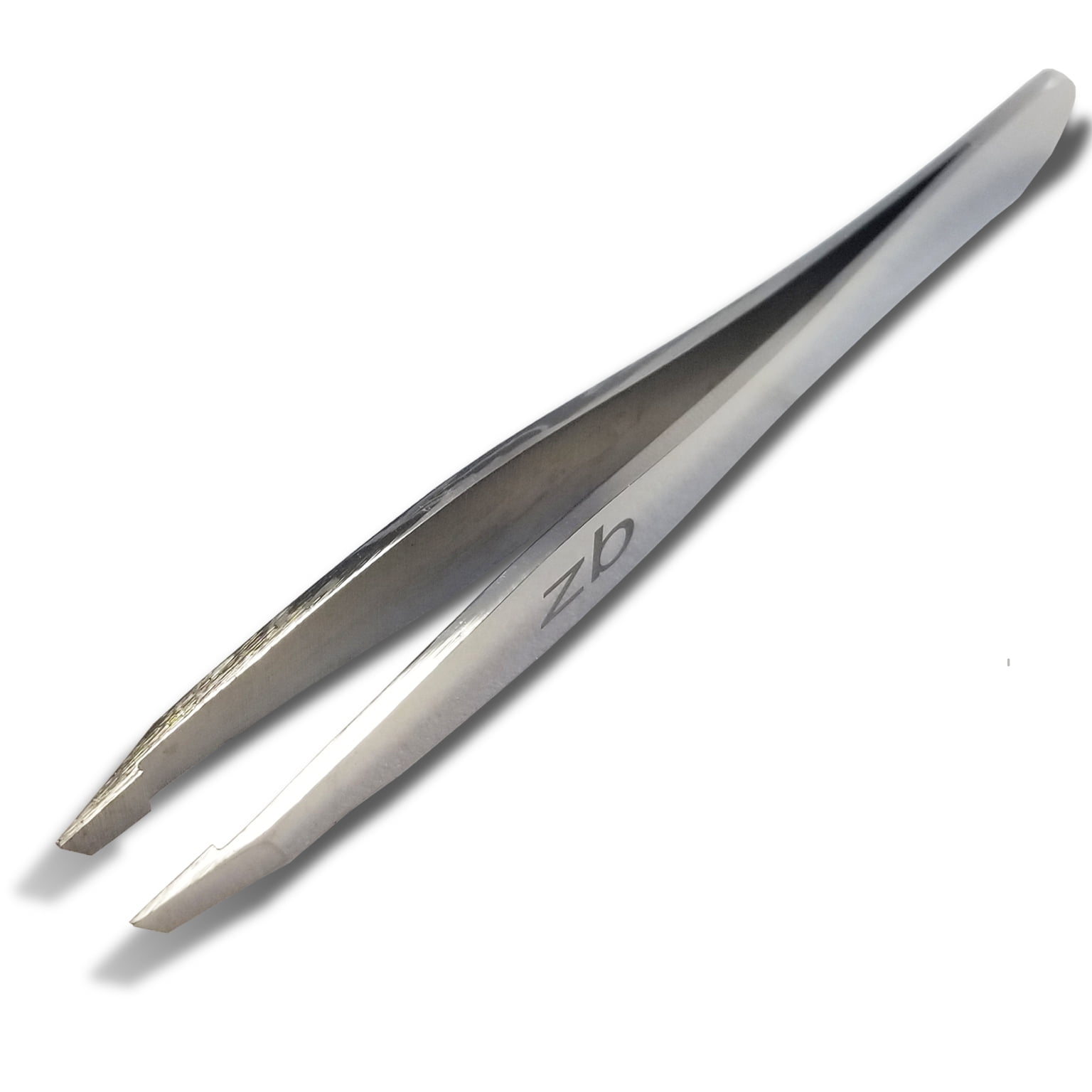 Zizzili Basics Elite Series Slanted Tweezers | Surgical Grade Stainless Steel |Sharp Precision Tips | Mirror Polish