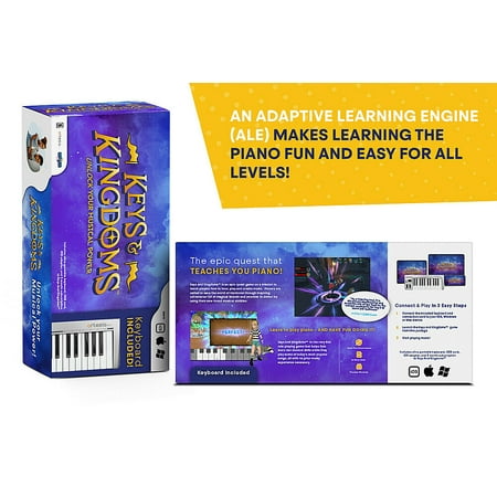 Keys and Kingdoms Piano Learning Adventure Game with Keyboard and 3 Month Subscription - iOS, Windows, Mac
