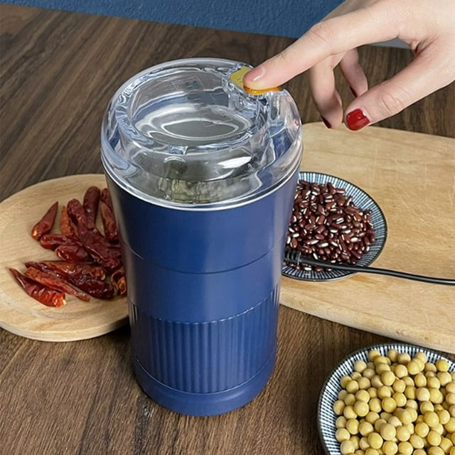 Estbridge Herb Grinder Spice Coffee Grinder - 200W Electric Mill Stainless Steel Blades Auto Power-Off Large Capacity for Herbs Nuts Grains