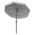 thumbnail image 3 of SAFAVIEH Sydney 6.5' Beach Patio Umbrella, White/Light Blue, 3 of 6