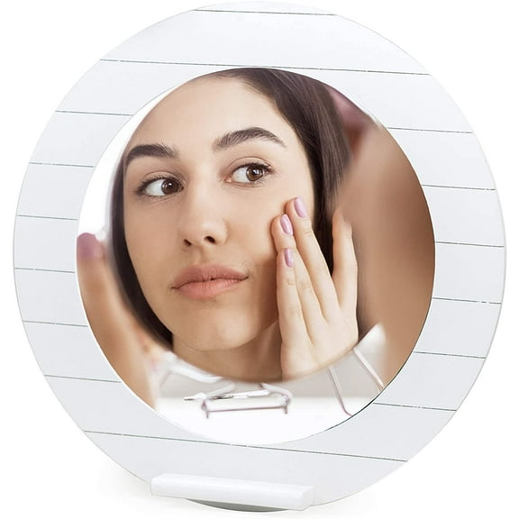 Nagina International, Beachcomber Mirror - White - 55x55cm - Beachcomber Wall Mirror
