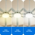 thumbnail image 6 of Dextrus 96 Inch Ceiling Fan with Lights and Remote Control, Large Ceiling Fan with 6-Speed,7 Aluminum Blades - Nickel, 6 of 10