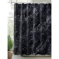thumbnail image 2 of Fsddascl Black Marble Shower Curtain Set - 72" x 78" Washable Bathtub Curtain with 12 Hooks, Vintage Abstract Ombre Dots Pattern Art Waterproof Fabric Stall Shower Curtains for Bathroom/Bathtub, 2 of 6