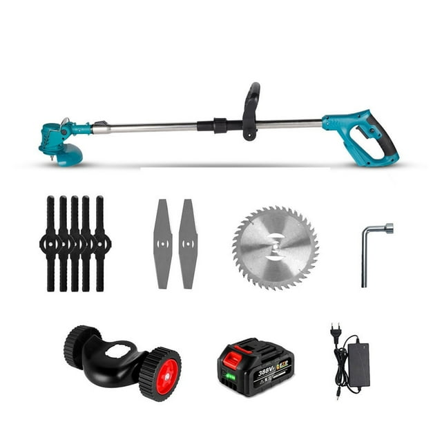 1500W Electric Lawn Mower Length Adjustable Foldable Cordless Handheld Rechargeable Garden Shrub Pruner ,Easy to Use