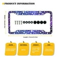thumbnail image 7 of Renewold Moon Star Purple Galaxy Metal Car Plate Frame Tag Novelty Metal Automotive License Plate Frames License Plate Frame Car Decor, 2 Pack, 7 of 7