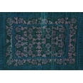 thumbnail image 1 of Ahgly Company Machine Washable Indoor Rectangle Abstract Turquoise Blue Modern Area Rugs, 8' x 12', 1 of 4