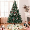 thumbnail image 7 of Sikiie Ladybug And Wild Flowers 30-48 inches {designName} Print Christmas Tree Skirt Snowman Xmas Tree Skirt with Edge Christmas Decorations for Holiday Party-48", 7 of 7