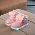 thumbnail image 2 of Sopiago Kids Sneakers Shoes Sport Toddler Cartoon Girls Kids Sneakers LED Baby Luminous Rabbit Baby Shoes Pink,2.5-3 Years, 2 of 7