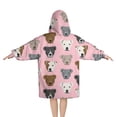 thumbnail image 2 of Pit Bull Terrier Blanket Hoodies for Kids 6-13YR Oversize Wearable Blanket Hoodies for Boys Girls Teens, 2 of 7