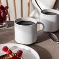 thumbnail image 4 of over&back Stackable Stoneware Coffee Mugs - 4-Piece Mug Set - Enjoy the Perfect Cup of Coffee, Tea, Latte, and More - Semi-Matte White - 14oz, 4 of 7