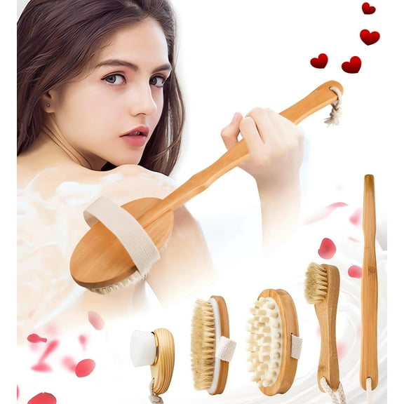 Paris-Luxury Premium Dry Brushing Body Brush Set
