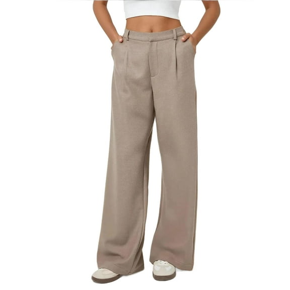 High Waist Pleated Wide Leg Pants