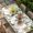 White, variant on Spring Forest Animals Table Cloths for 6 Foot Rectangle Tables, Floral Botanical Trees Grey Wooden Patio Waterproof Elastic Fitted Tablecloths, Washable Rectangular Table Cover for Camping