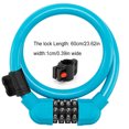 thumbnail image 3 of Naiovety Cable de bloqueo de bicicleta 4 dígitos antirrobo bicicleta de montaña ciclismo de carretera motocicleta seguridad al aire libre repuesto azul Type2 NO2 Naiovety OD023168-06, 3 of 6