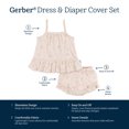 thumbnail image 6 of Gerber Baby Girl Dress and Diaper Cover Set, 2-Piece, Sizes Newborn - 24 Months, 6 of 9