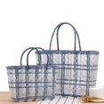 thumbnail image 3 of Large Capacity Vegetable Basket Waterproof Pvc Fruit Braid Home Handheld Storage Pouch, 3 of 5