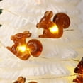 thumbnail image 3 of Christmas Squirrel Plus String Lights, 10ft Silver wire 30 Big Icon Leds Battery Powered with Remote Control for Indoor Outdoor Fall Party, Thanksgiving Holiday, Home Fairy Decorations Lighting, 3 of 7